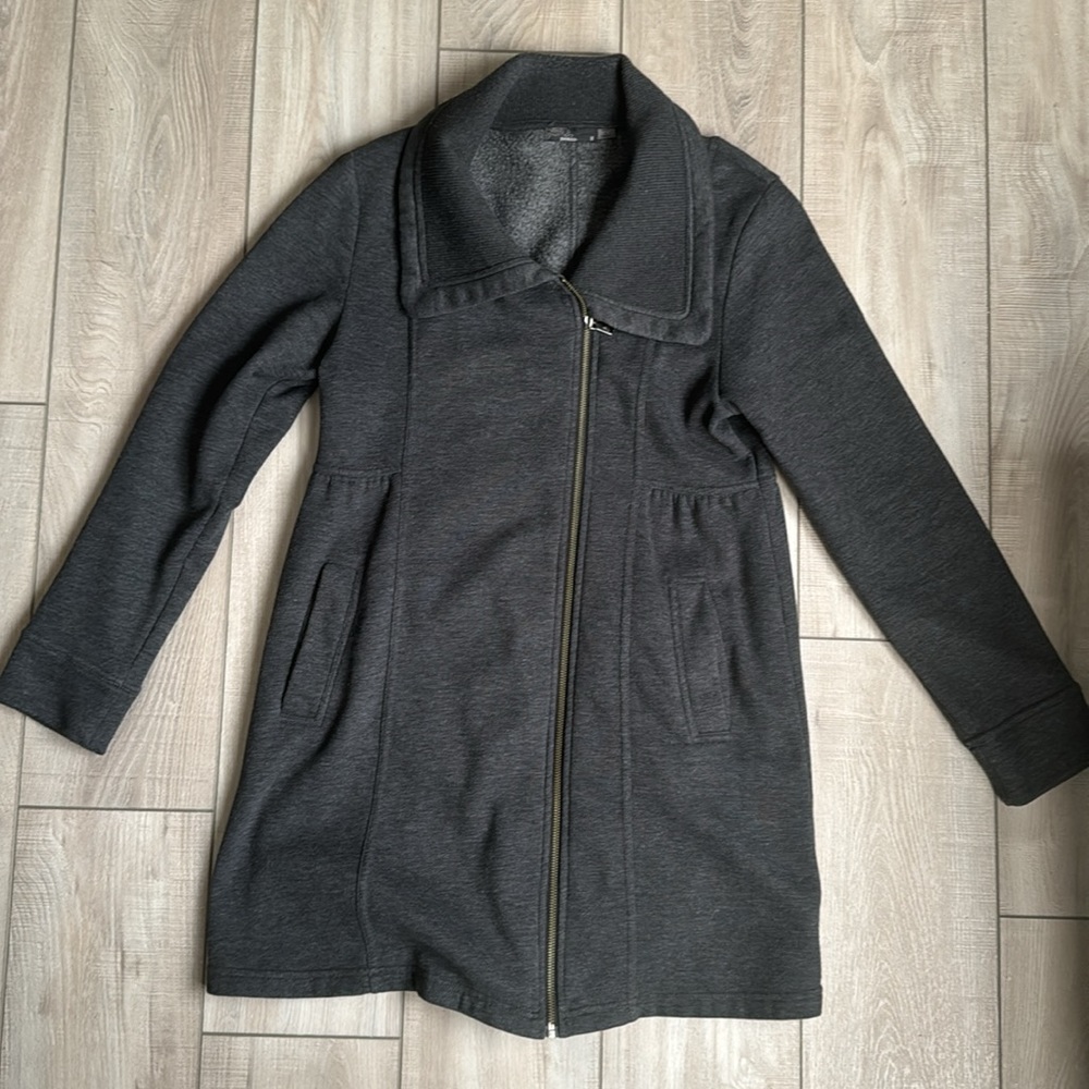 prAna Mila coat asymmetrical Zip up pockets fleece lined - Picture 10 of 12